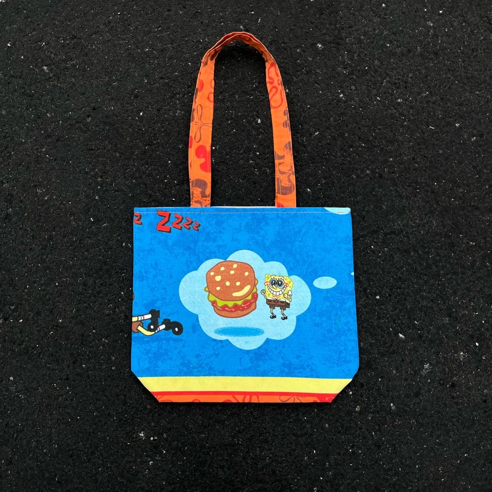 vintage upcycled SpongeBob tote bag - Picture 3 of 3